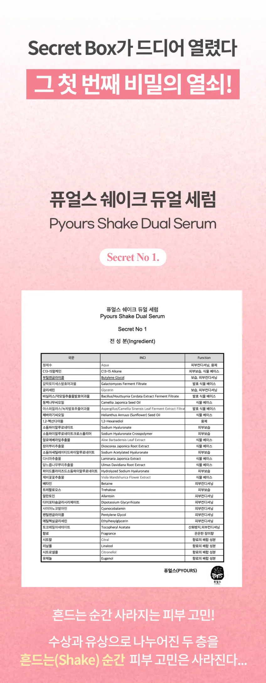 PYOURS Shake Dual Serum 30ml x 2ea | Restoring Oil & Moisture Balance Detail