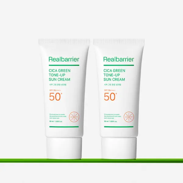 Real Barrier CICA GREEN TONE-UP SUN CREAM SPF 50+ PA++++ 50ml+50ml