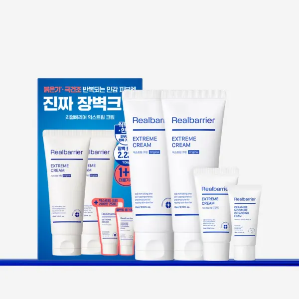 RealBarrier Extreme Cream Original 65ml 1+1 Set + Cream 25ml + Cleansing Foam 15ml