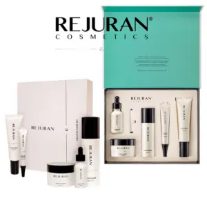 REJURAN Healing Care Set 5-Piece Skincare Kit (Concentrate 30mL, Moisturizer 40mL, Eye Gel 15mL, Healing Cream 50mL, Sunscreen 50mL SPF50+ PA+++)