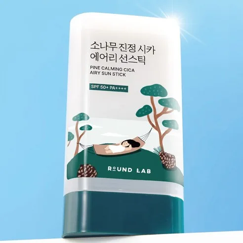 ROUND LAB Pine Calming Cica Airy Sun Stick SPF50+ PA++++ 19g - Image 2