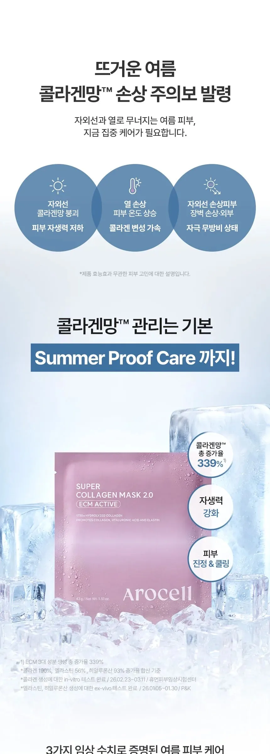 Arocell Super Collagen Mask 2.0 ECM Active 43g x 4ea Detail