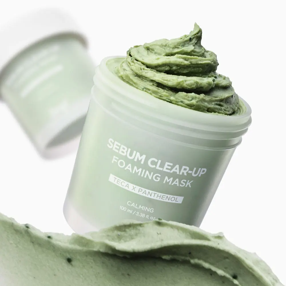 Snp Sebum Clear-Up Foaming Mask TECA x Panthenol Calming 100ml