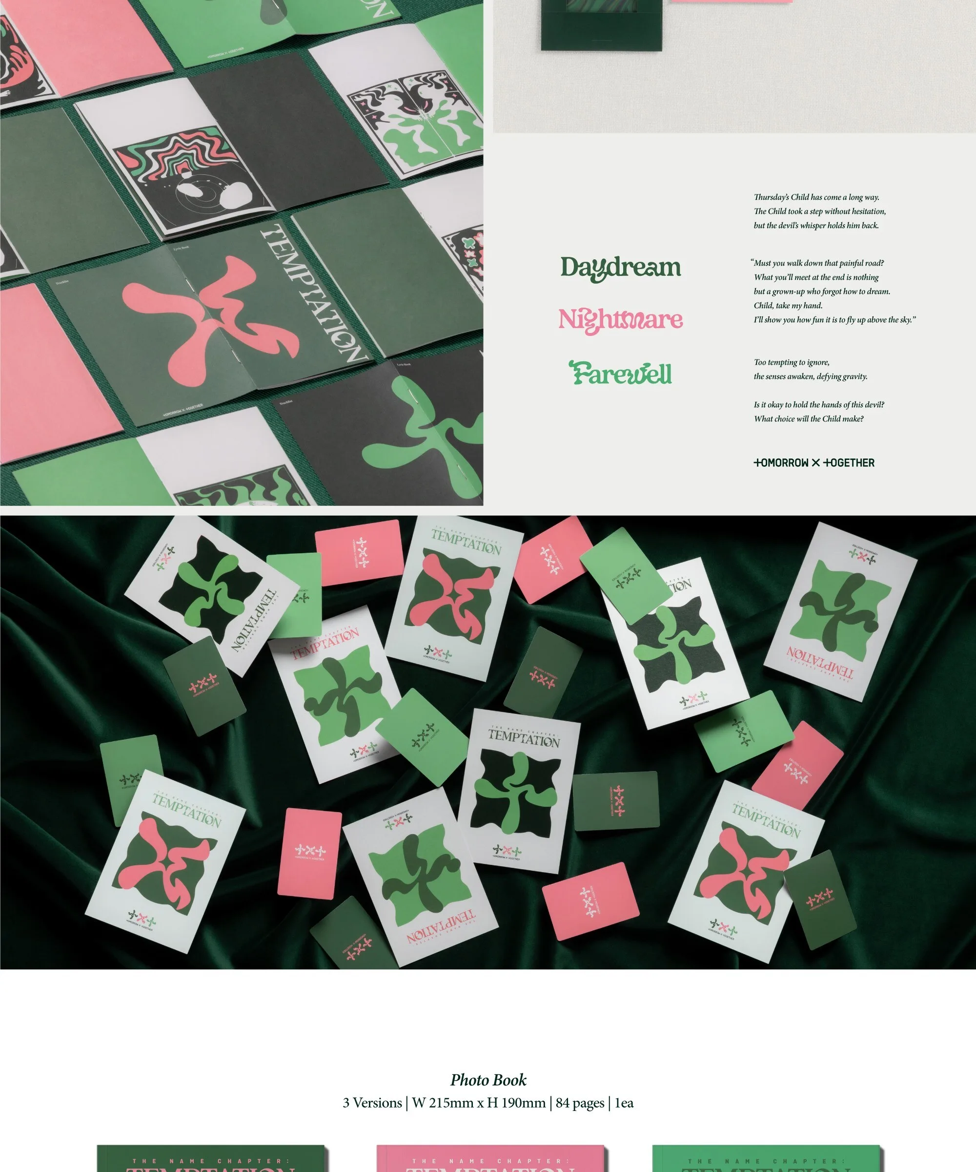 TOMORROW X TOGETHER - THE NAME CHAPTER: TEMPTATION Random Ver. K-POP Album (3 Versions, Photobook, Photocard, Poster Included) Detail