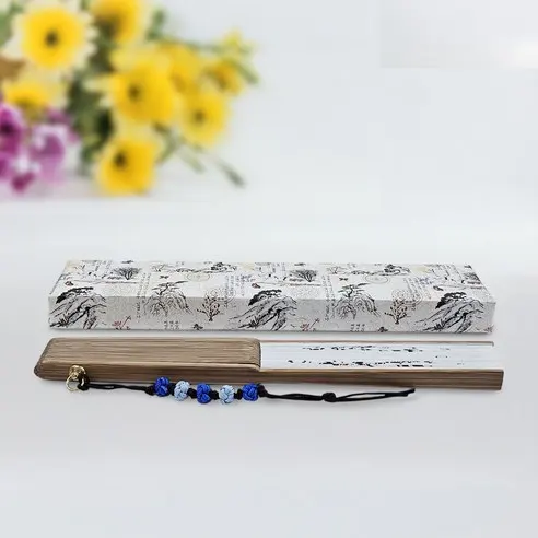 Formemore Korean Traditional Folk Painting Folding Bamboo Fan Medium Size