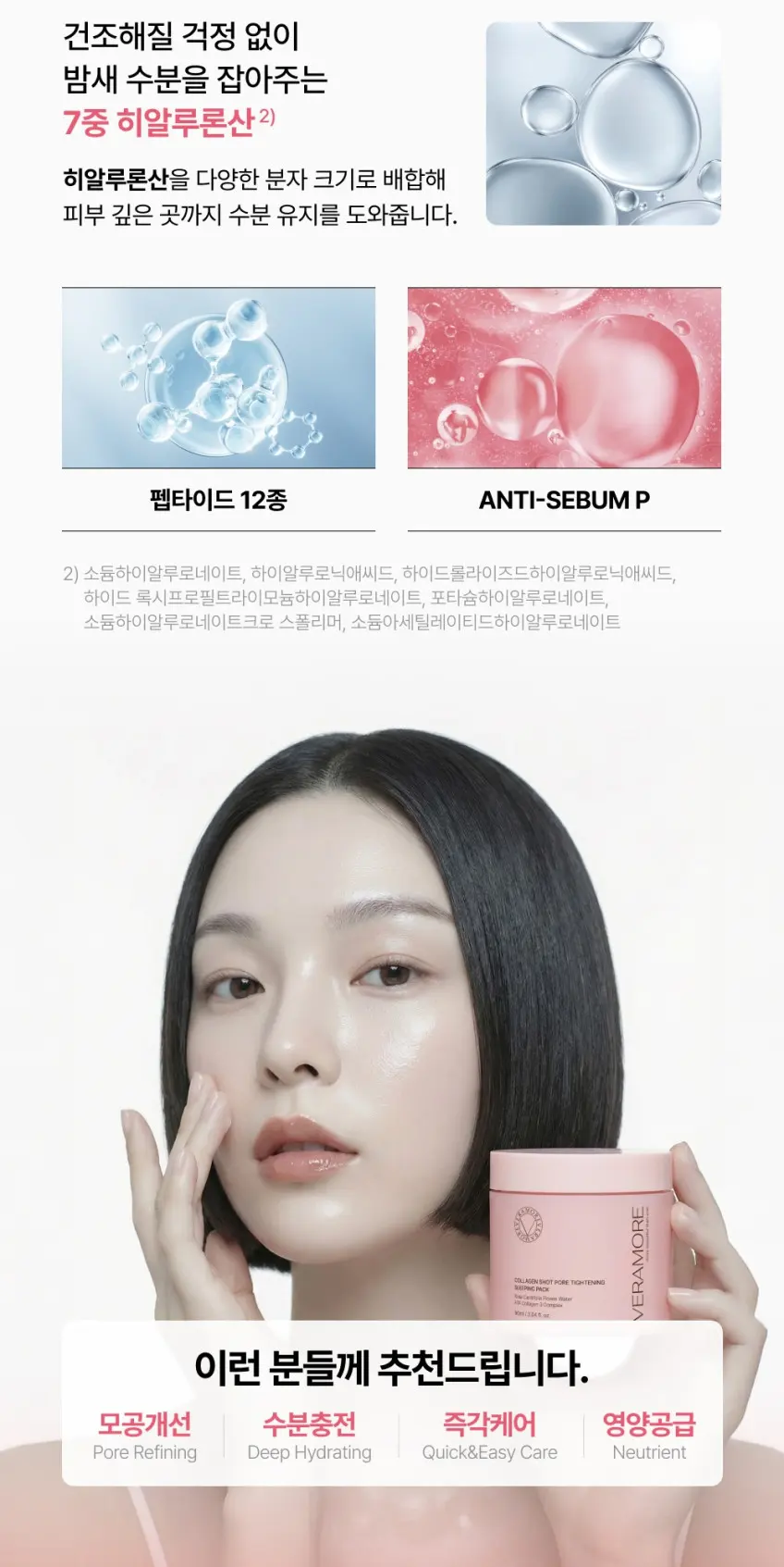 VERAMORE Collagen Shot Pore Tightening Sleeping Pack 90ml Detail