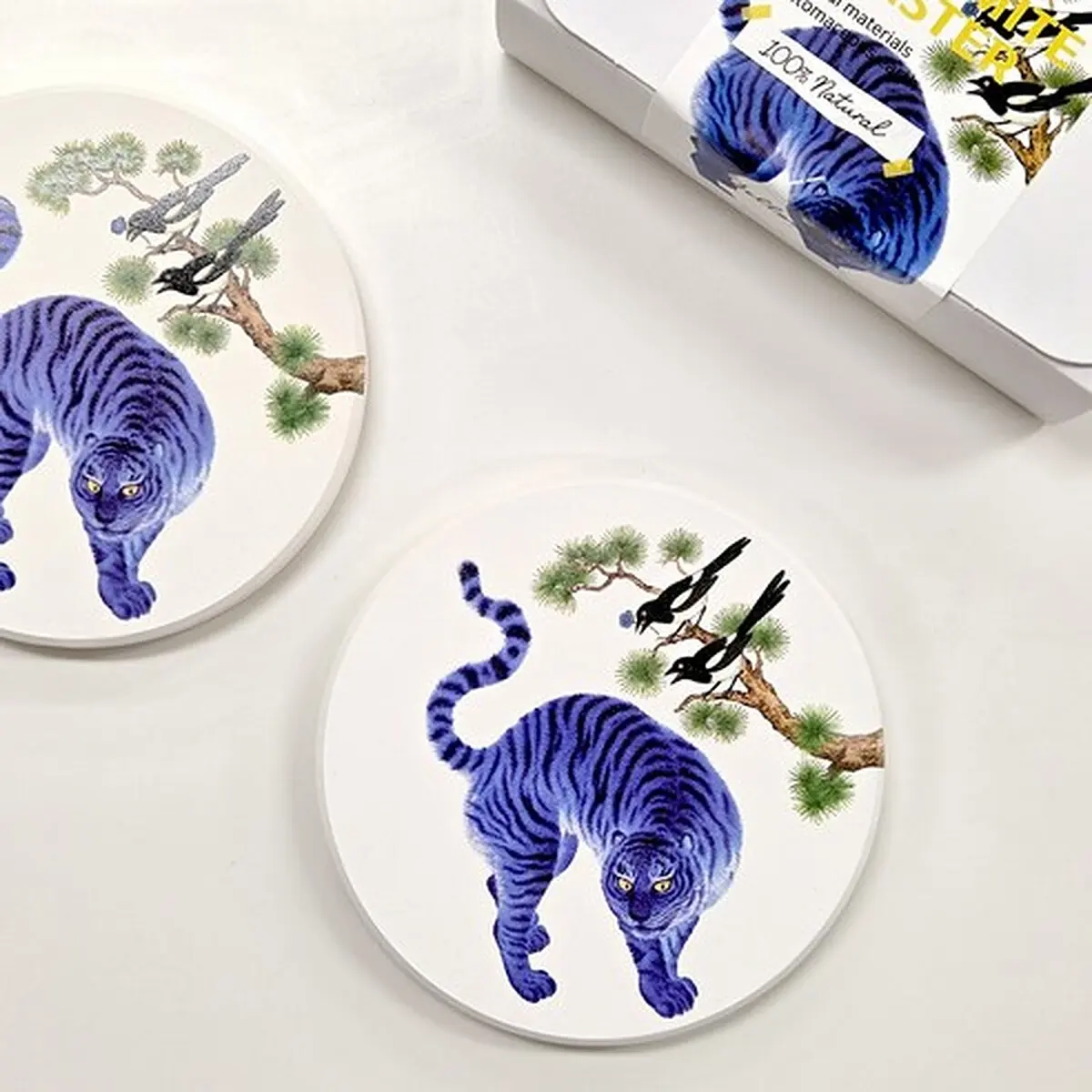 Yellowday Traditional Diatomite Coaster 2P Set - Korean Tea Coaster