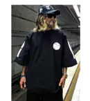 ByTheR Korean Flag Reflective Short Sleeve T-Shirt Black