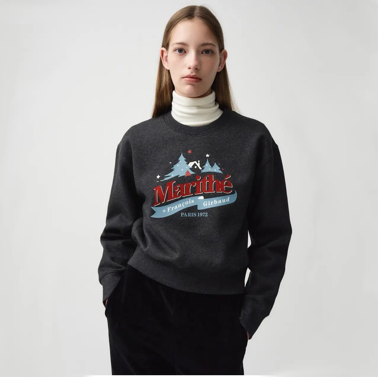 MARITHÉ FRANÇOIS GIRBAUD W Winter Chalet Crop Brushed Sweatshirt