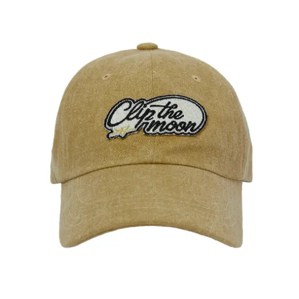 CLIP THE MOON Star Shape Vintage Yellow Oversized Ball Cap