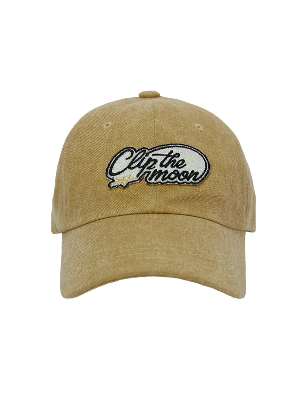 CLIP THE MOON Star Shape Vintage Yellow Oversized Ball Cap