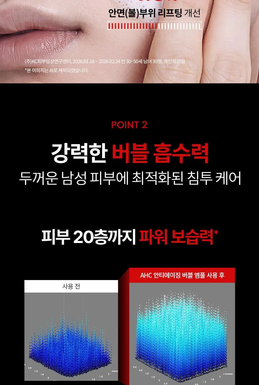 AHC Only For Men Anti-Aging Bubble All-in-One Essence 100ml Detail