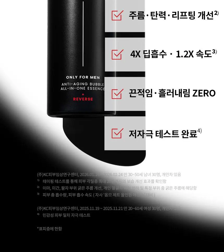 AHC Only For Men Anti-Aging Bubble All-in-One Essence 100ml Detail
