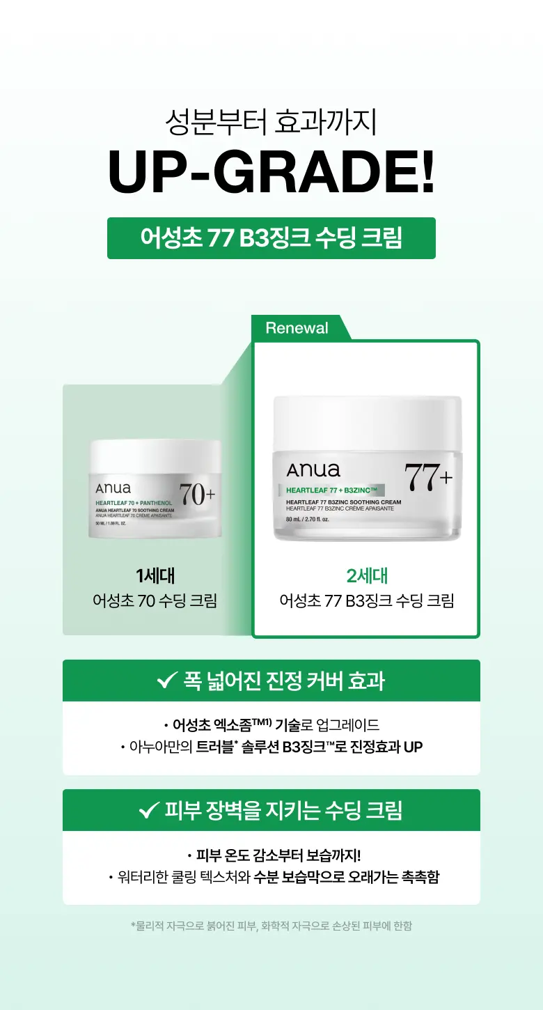 Anua Heartleaf 77 B3Zinc Soothing Cream 80 mL Detail