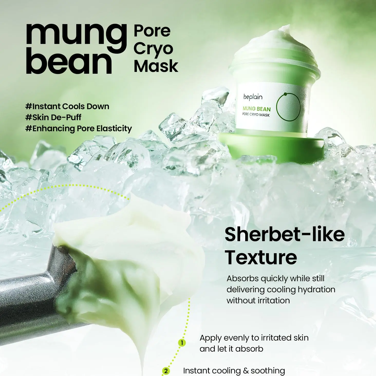 beplain Mung Bean Pore Cryo Mask 120ml Detail