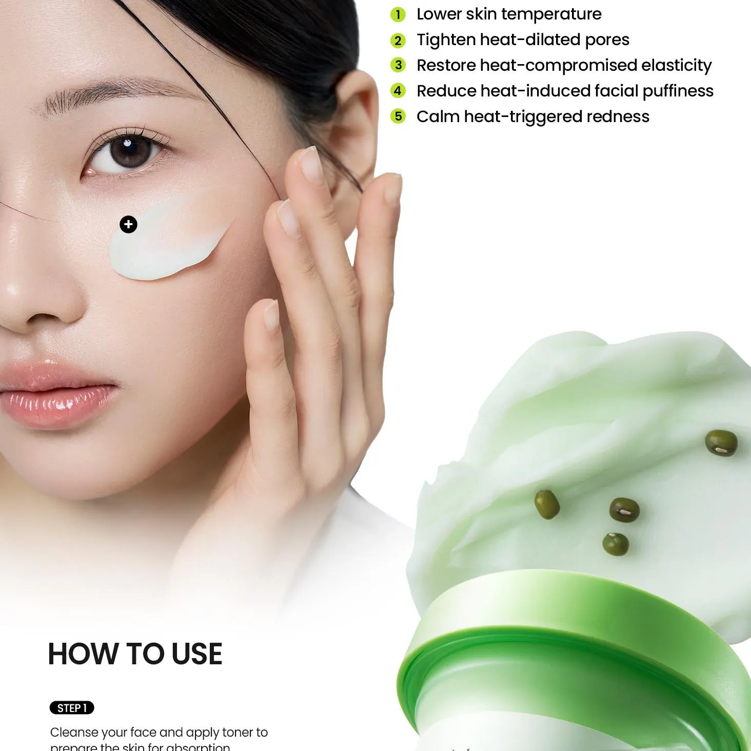 beplain Mung Bean Pore Cryo Mask 120ml Detail