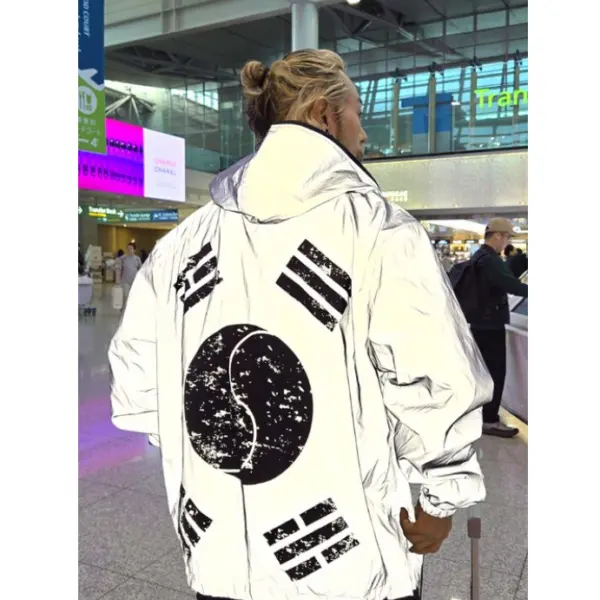 ByTheR Vintage Taegeukgi Reflective Windbreaker