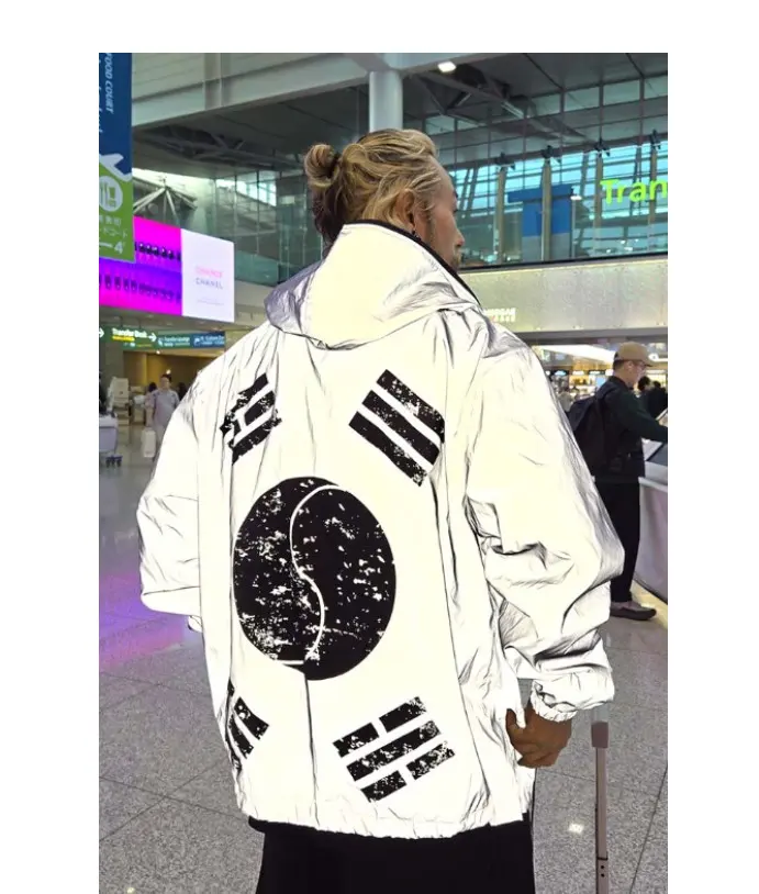 ByTheR Vintage Taegeukgi Reflective Windbreaker