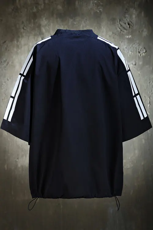 ByTheR Korean Flag Reflective Short Sleeve T-Shirt Black