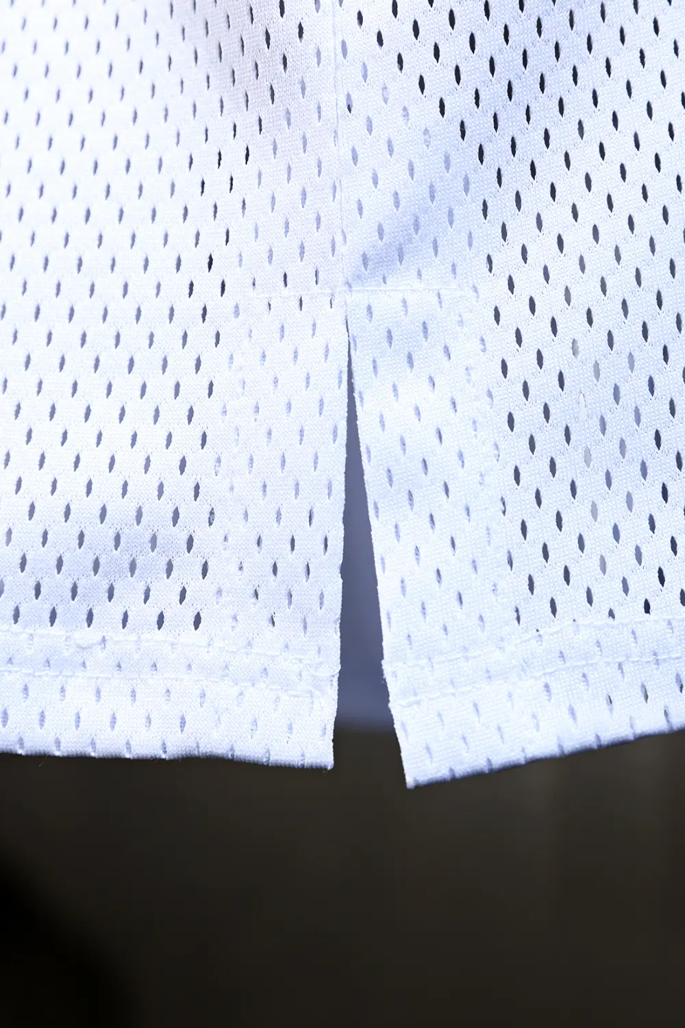 BYTHER Korean Flag V-Neck Mesh Short-Sleeve T-Shirt White Detail
