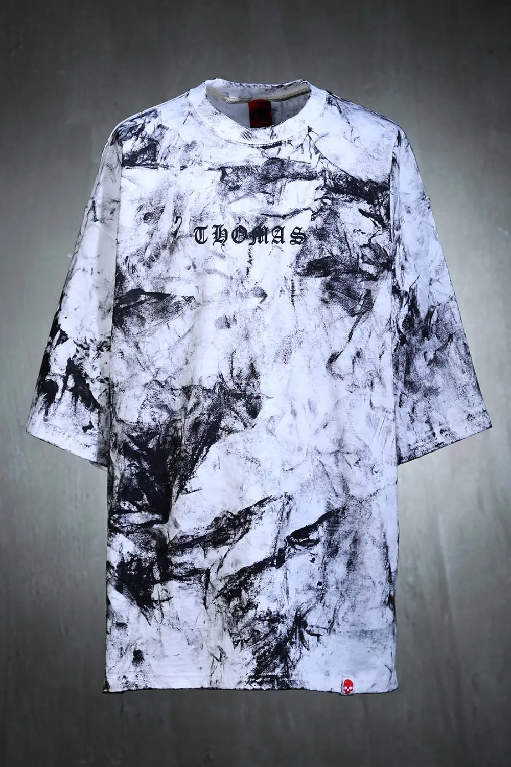 ByTheR Rough Painting Ahn Jung-geun Handprint Loose Fit Short Sleeve T-Shirt White Detail