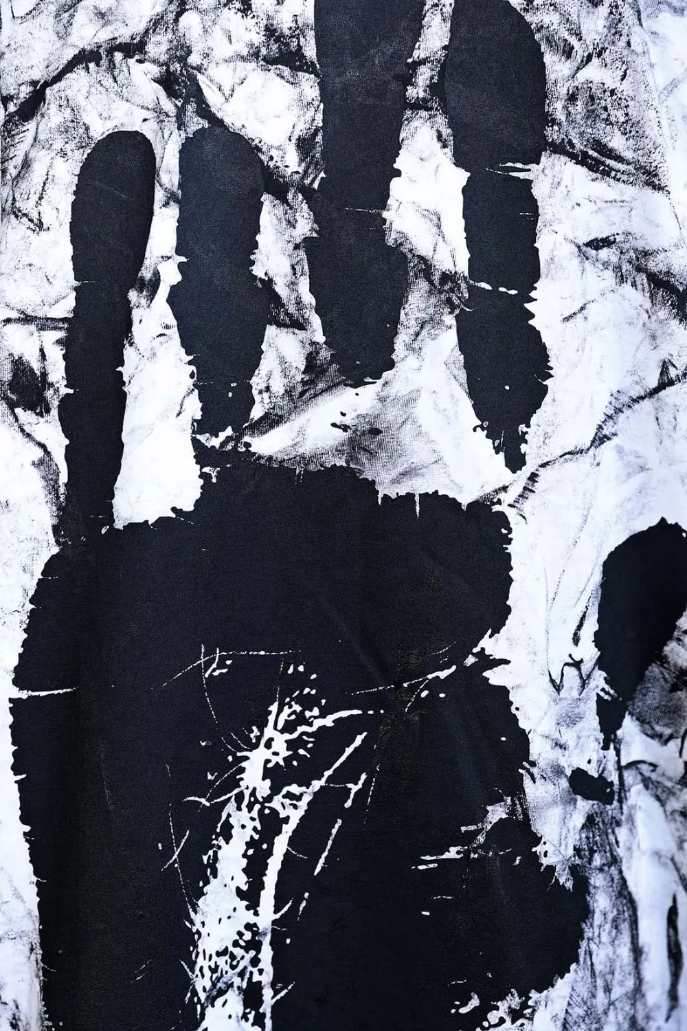 ByTheR Rough Painting Ahn Jung-geun Handprint Loose Fit Short Sleeve T-Shirt White Detail