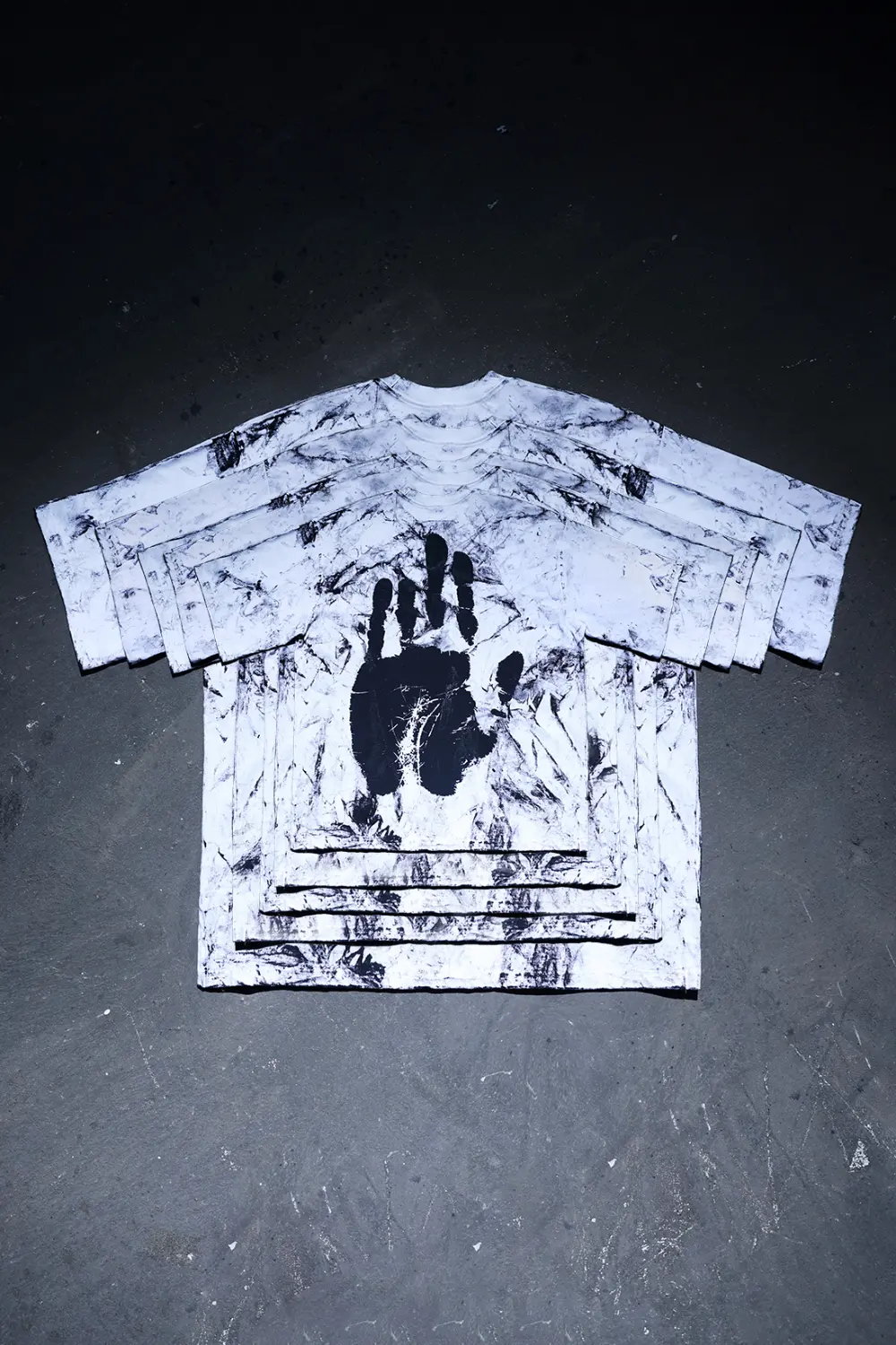 ByTheR Rough Painting Ahn Jung-geun Handprint Loose Fit Short Sleeve T-Shirt White Detail