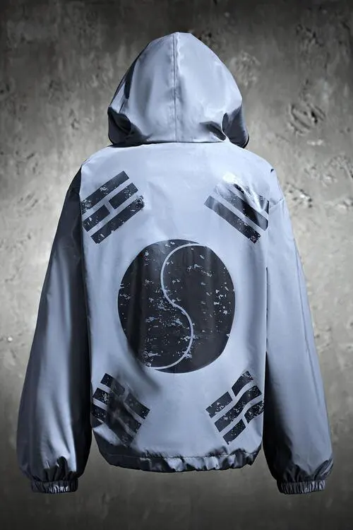 ByTheR Vintage Taegeukgi Reflective Windbreaker