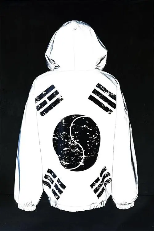 ByTheR Vintage Taegeukgi Reflective Windbreaker