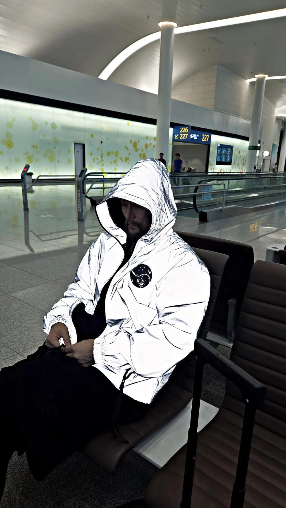 ByTheR Vintage Taegeukgi Reflective Windbreaker Detail
