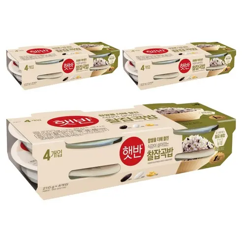 CJ Hetbahn Cooked Glutinous Multi-Grain Rice 210g x 12 Packs