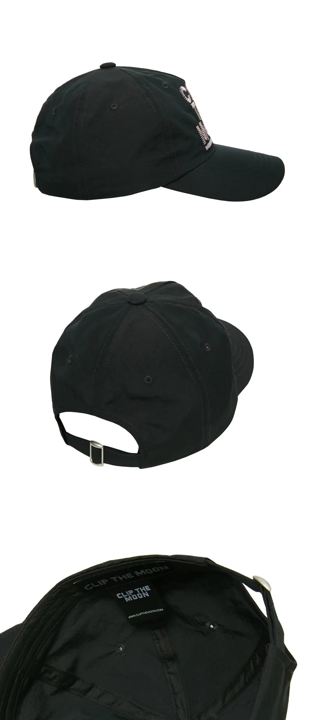 CLIP THE MOON Lunar Harmony Black Pink Cap Detail