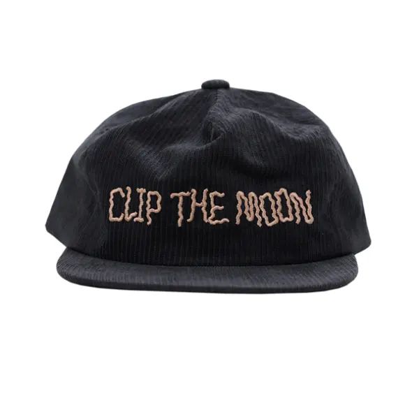CLIP THE MOON Milkshake Corduroy Cap Matte Black