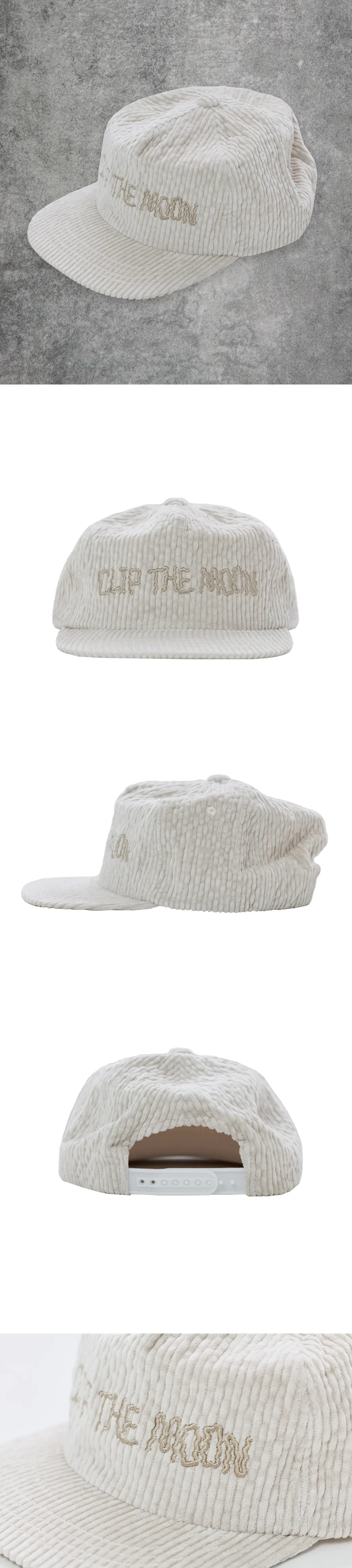 CLIP THE MOON Milkshake Moon Surface Cap - Sand Beige Detail