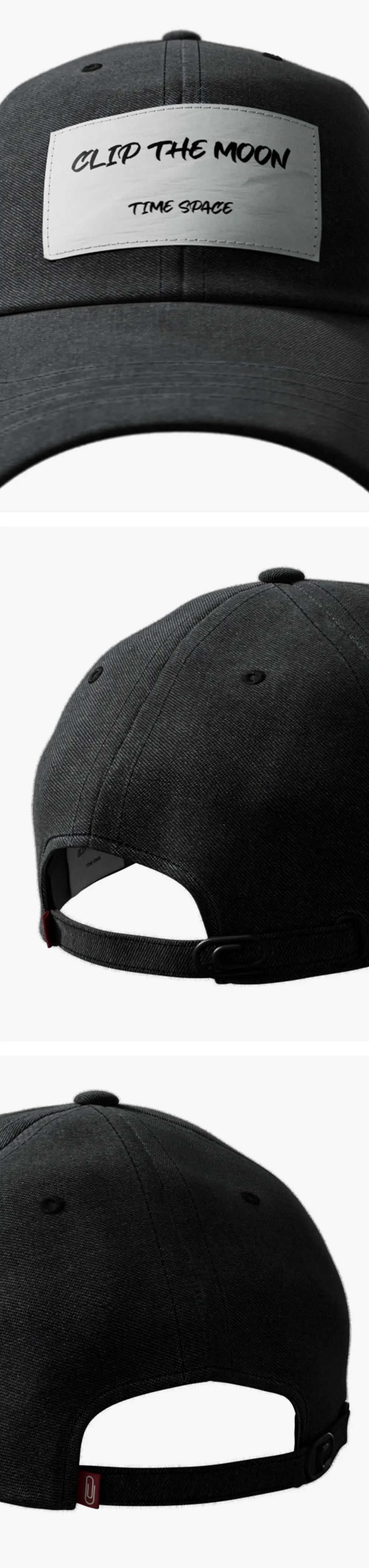 CLIP THE MOON Paper Label Cap Black Detail