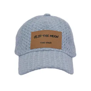 CLIP THE MOON Paper Label Grid Cap Hazy Blue