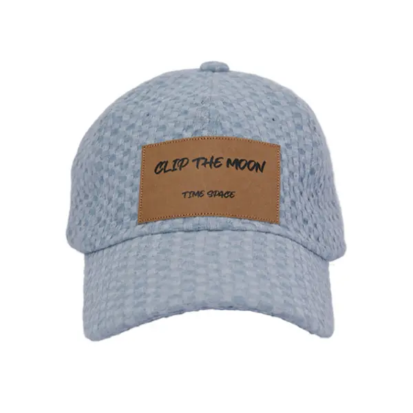 CLIP THE MOON Paper Label Grid Cap Hazy Blue
