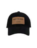 CLIP THE MOON Paper Label Suede Black Cap