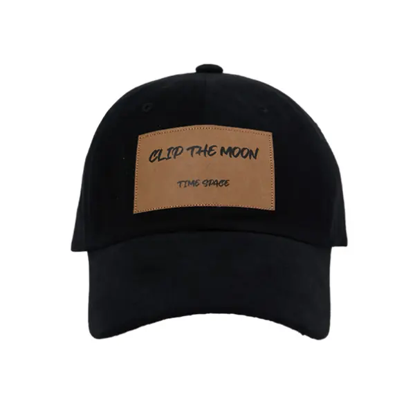CLIP THE MOON Paper Label Suede Black Cap