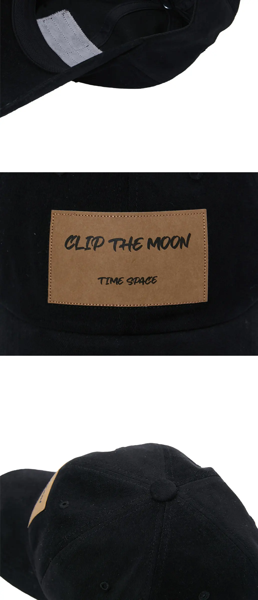 CLIP THE MOON Paper Label Suede Black Cap Detail