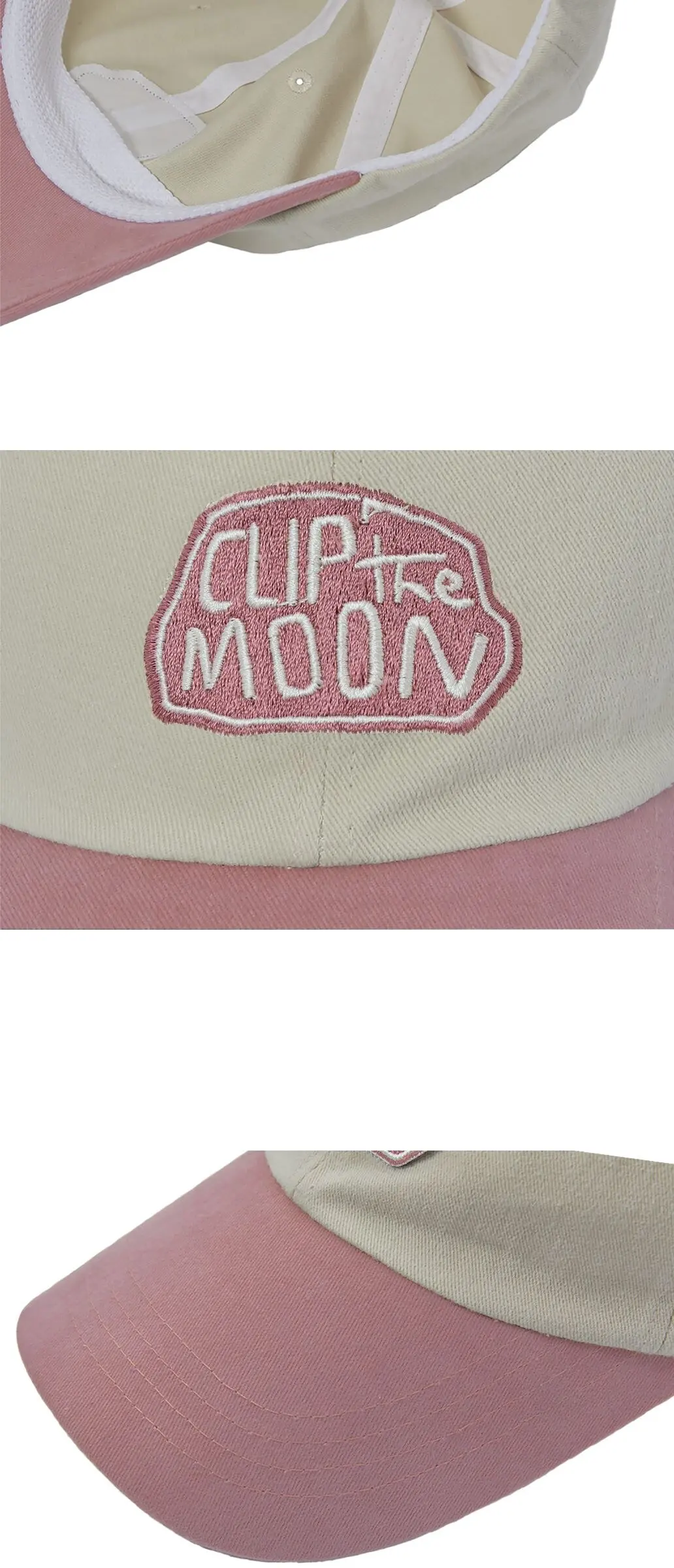 CLIP THE MOON Rock Cap Two Tone Pink Detail