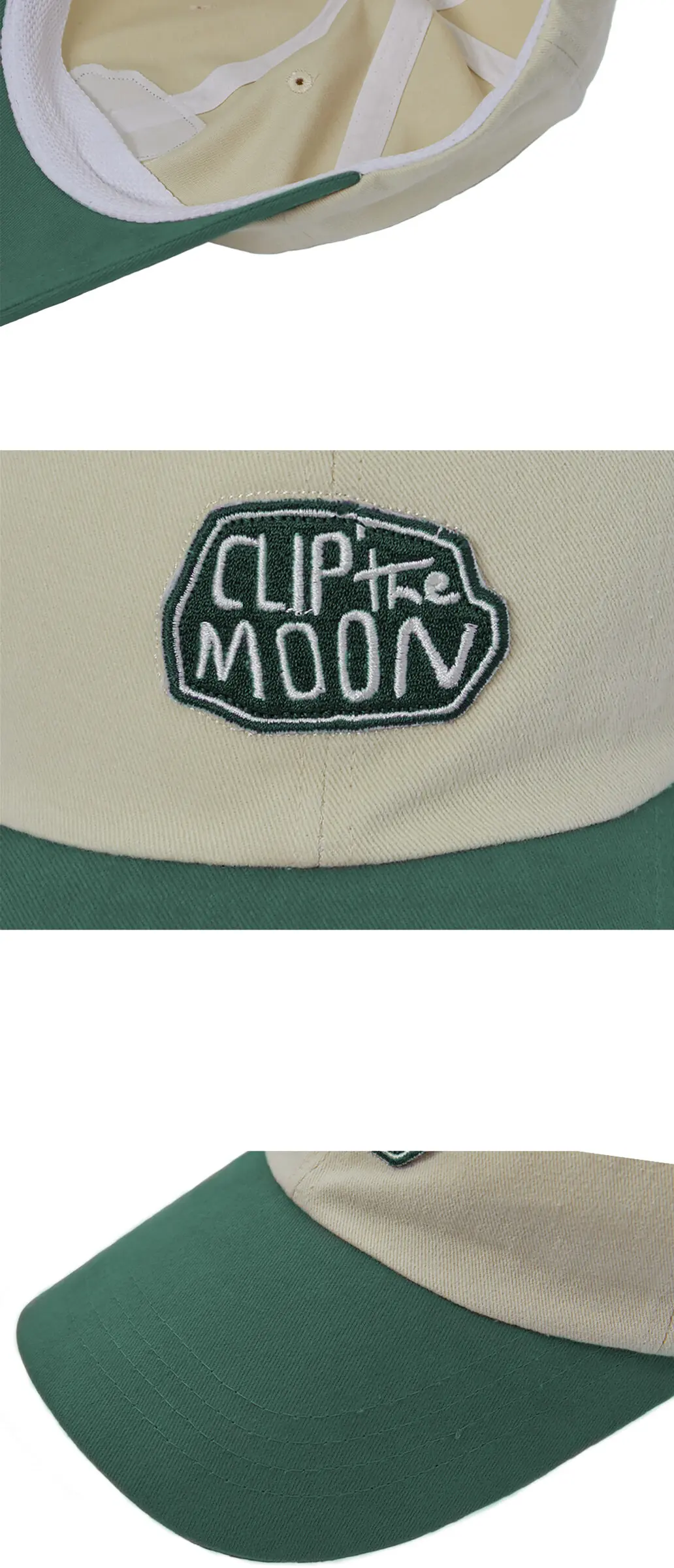 CLIP THE MOON Rock Cap Two Tone Green Detail