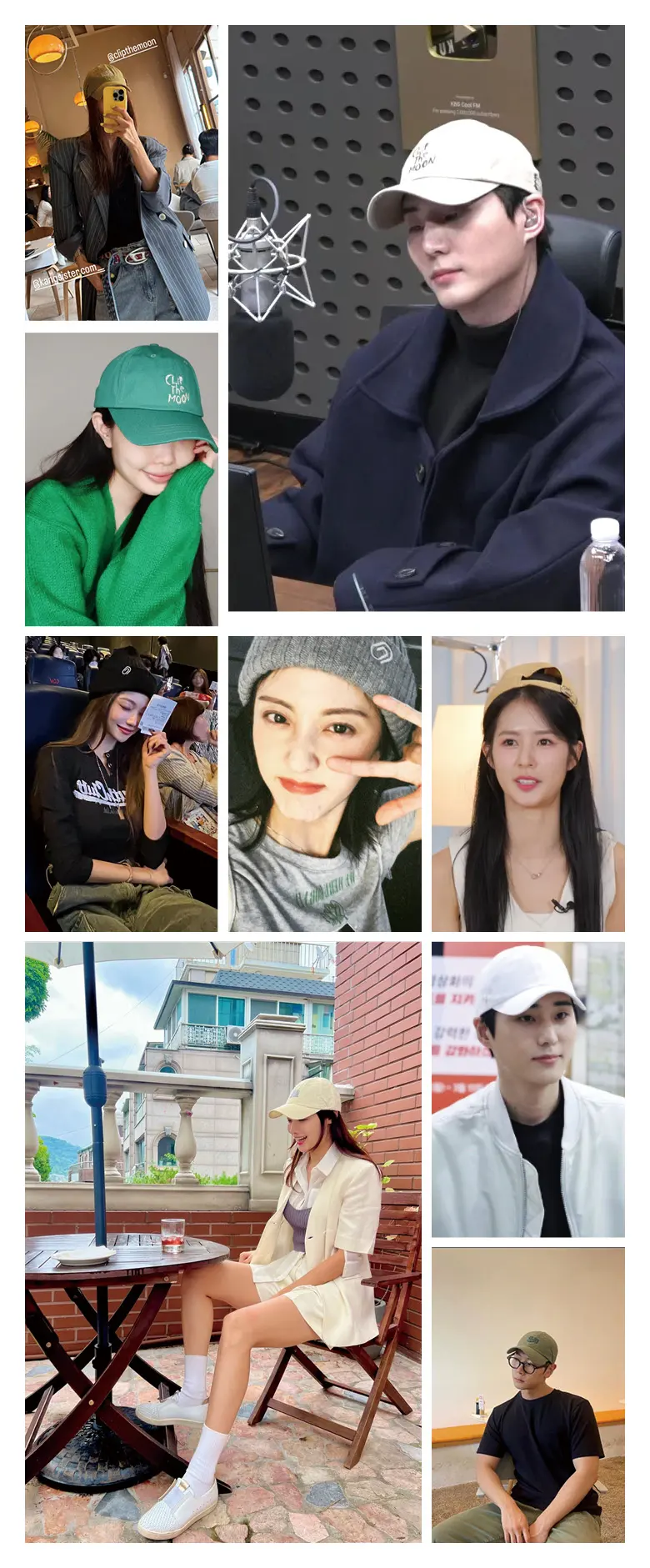 CLIP THE MOON Rock Cap Two Tone Green Detail