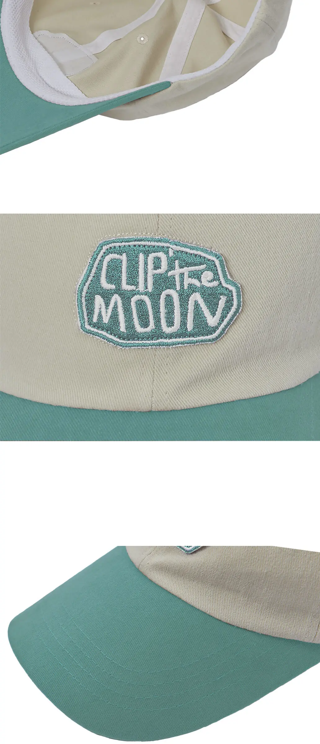 CLIP the MOON Rock Cap Two Tone Mint Detail