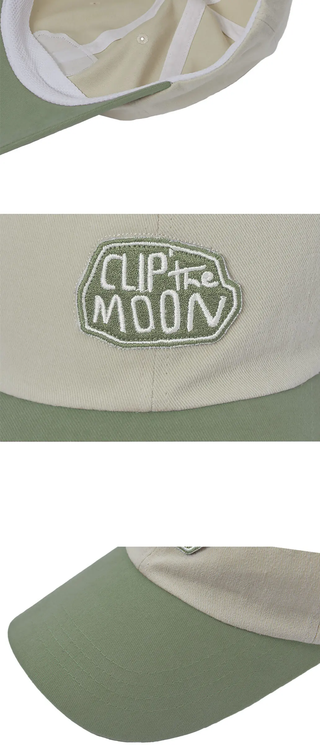 CLIP the MOON Rock Cap Two Tone Olive Detail