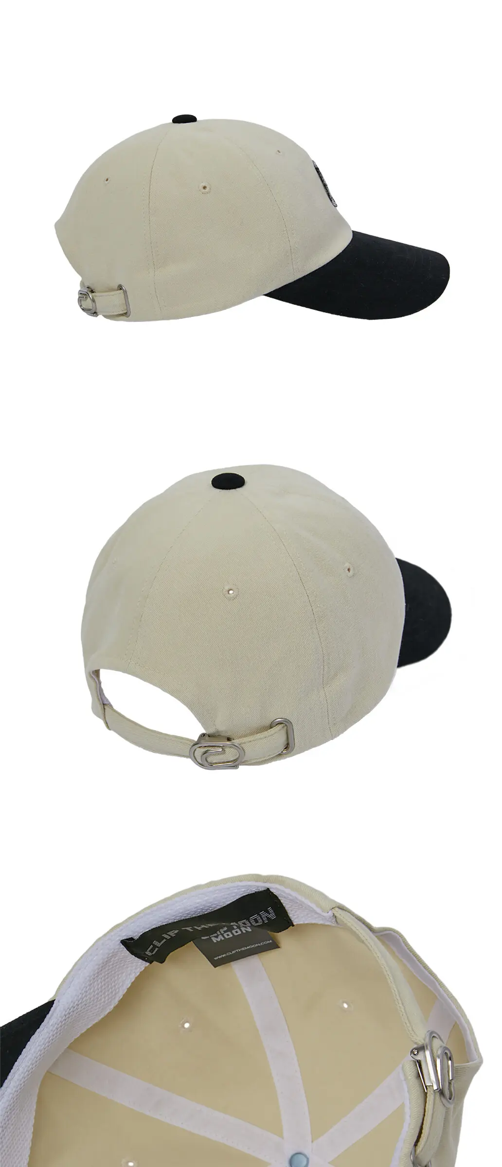 CLIP THE MOON Rock Cap Two Tone Black Detail