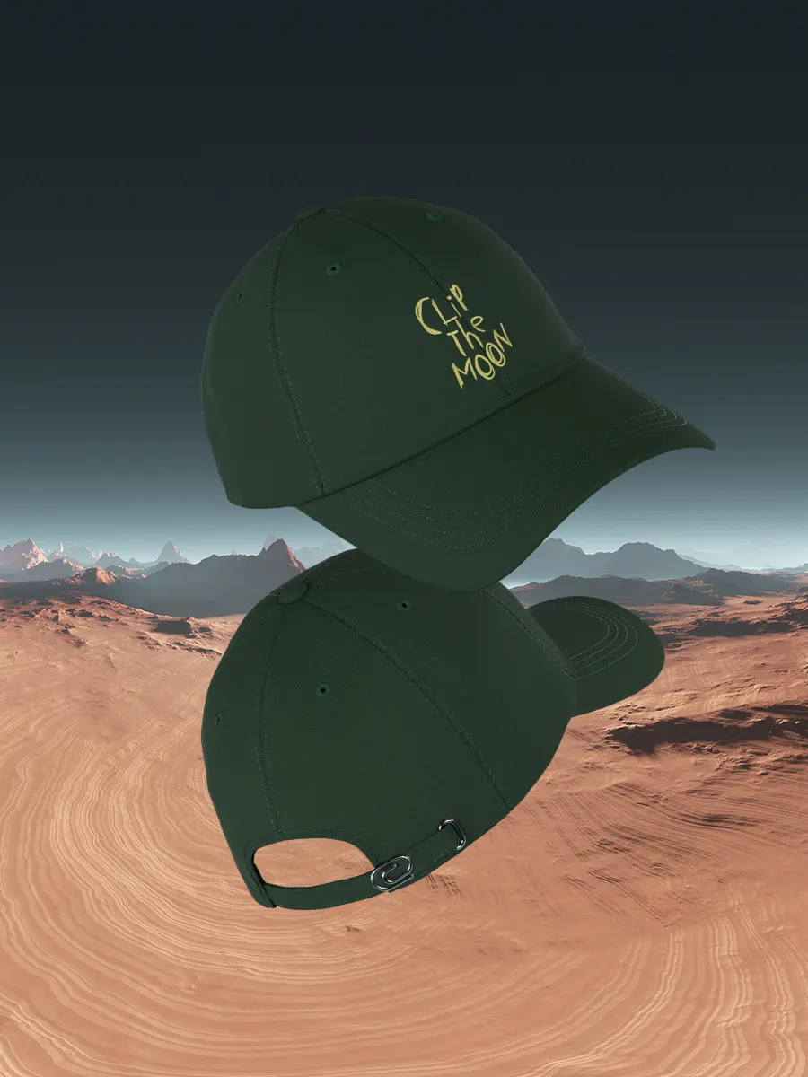 Clip The Moon Scribble Cap Green Detail