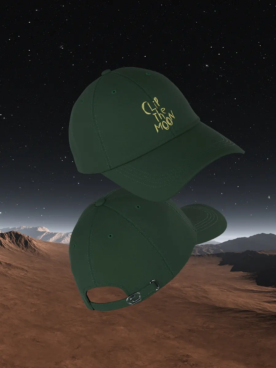 Clip The Moon Scribble Cap Green Detail