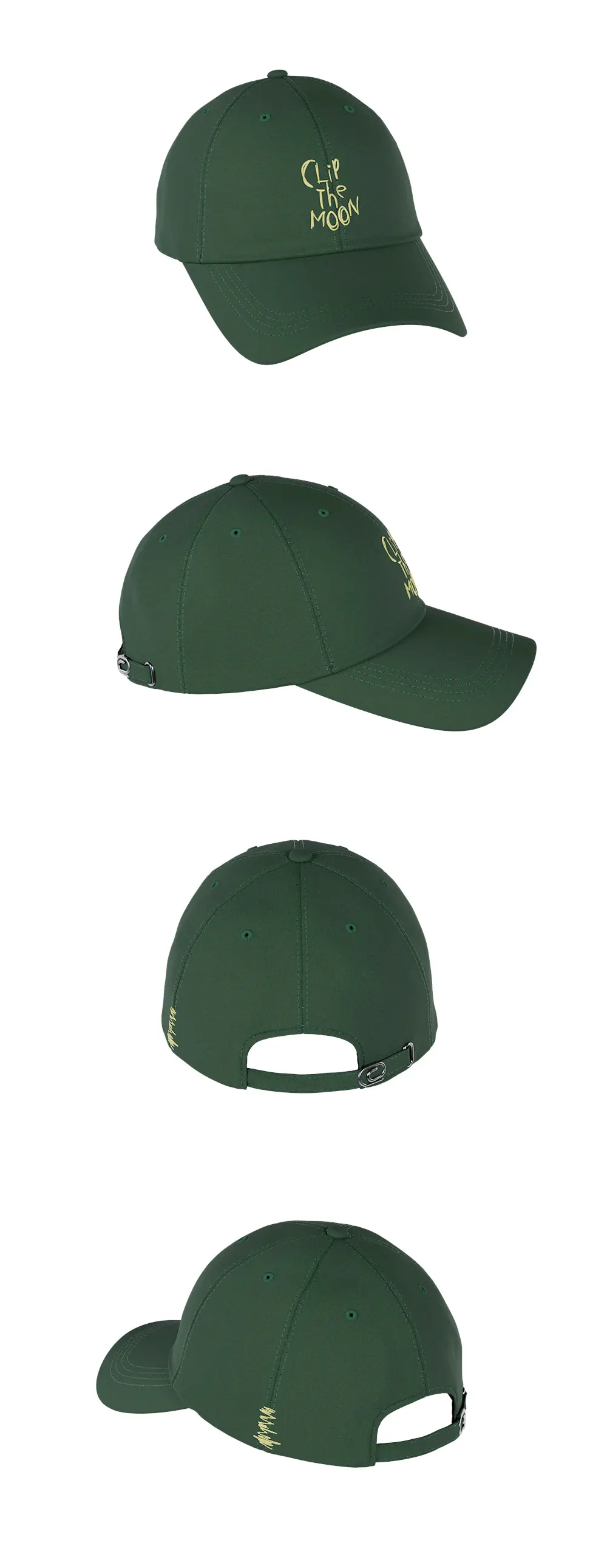 Clip The Moon Scribble Cap Green Detail