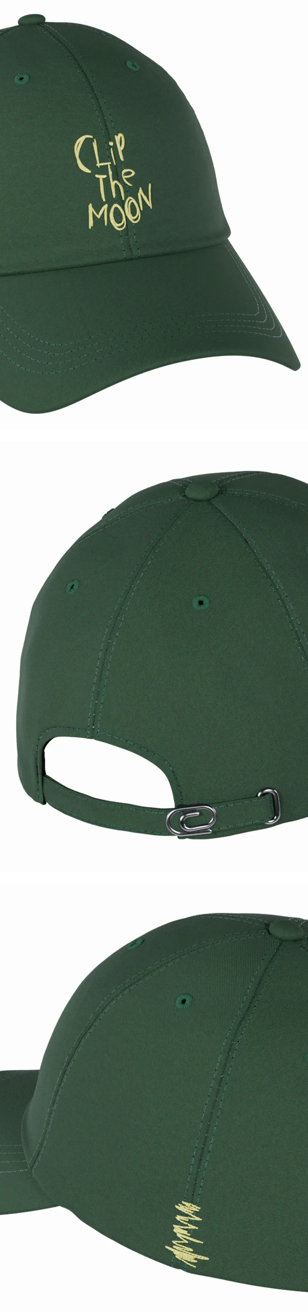 Clip The Moon Scribble Cap Green Detail